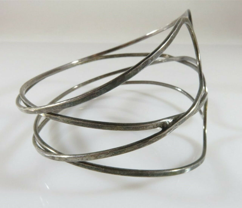 Vintage Sterling Silver Wire Style Bracelet ATI Mexico - Just Stuff I Sell