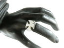 Sterling Silver Iron Maltese Cross Men's Biker Ring Size 9 1/2 Taxco TL-66 — Jewelry & Watches:Men's Jewelry:Rings • Sterling