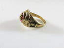 1973 Women's HJ-10K Yellow Gold Red Insert "M" High School Class Ring Size 5.75 - Just Stuff I Sell