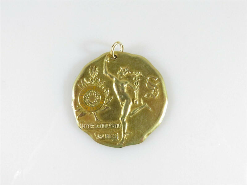 Half Mile Run Gold Medal Syracuse University Interscholastic Games Gold Filled - Just Stuff I Sell