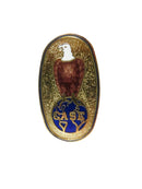 J I Case Threshing Machine Eagle Globe Logo Pin Korea — Collectibles:Advertising:Agriculture:Case — front view