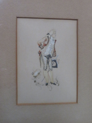 Antique Hand Painted Engraving of a Colonial Gentleman in Antique Old Gilt Frame product image for Just Stuff I Sell, clear front view, neutral background, original listing photo, optimized descriptive alt text, centered composition variant 5