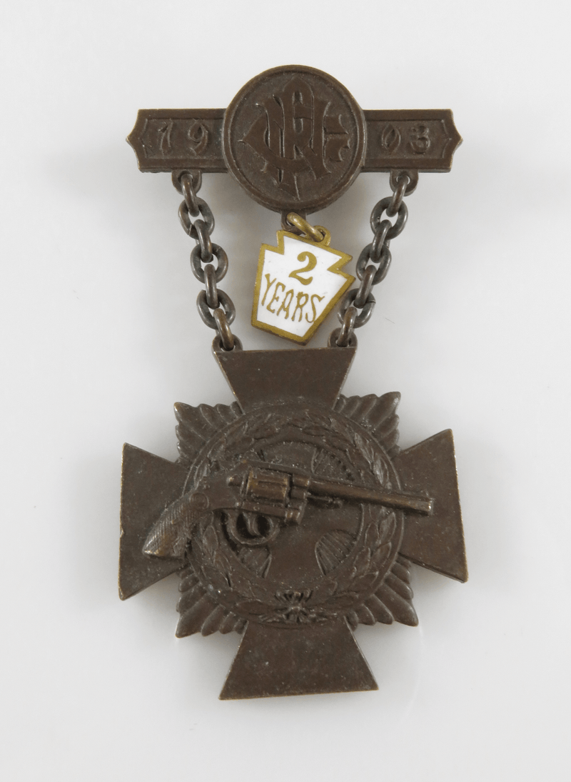 1903 Pennsylvania National Guard Pistol Marksmanship Medal 2 Year Dangle