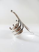 Alfredo Villasana Modernist Hinged Cuff Clamper Bracelet 925 Taxco Mexico - Just Stuff I Sell