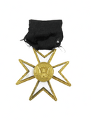 Antique Unsigned Order of Malta Knights Templar Medal with Black Pouch. — Enamel — front view
