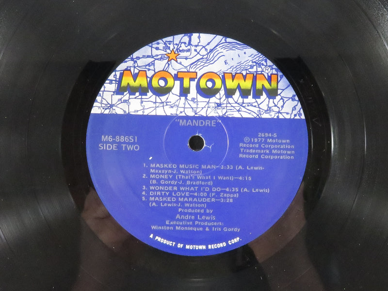 Mandre Self Titled 1977 Motown Records M6-886S1 Vinyl Album
