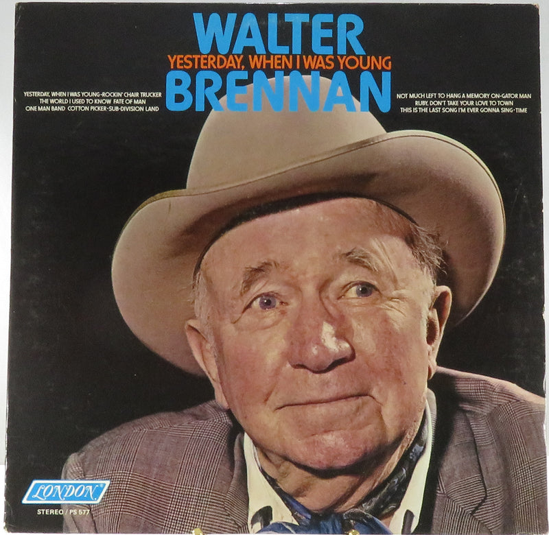 Walter Brennan Yesterday, When I Was Young, London PS 577 1970 Vinyl Album