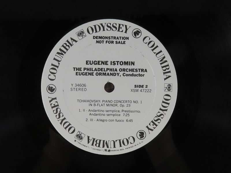 Tchaikovsky Piano Conerto No 1 Eugene Istomin Ormandy Columbia Promo Copy Vinyl