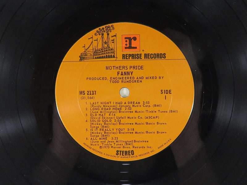 Fanny Mother's Pride 1973 Reprise Records MS 2137 Vinyl Album