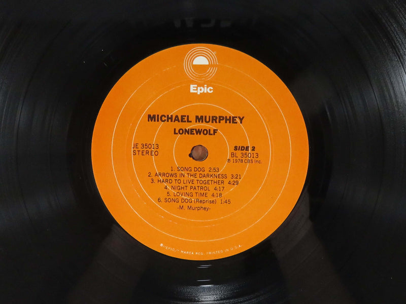 Autographed Michael Murphey Lone Wolf Epic Records JE 35013 Promo Copy Vinyl Album