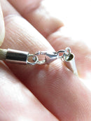 Sterling Silver Mesh Slide Necklace Southwestern Hardstone Geometric Pendant - Just Stuff I Sell