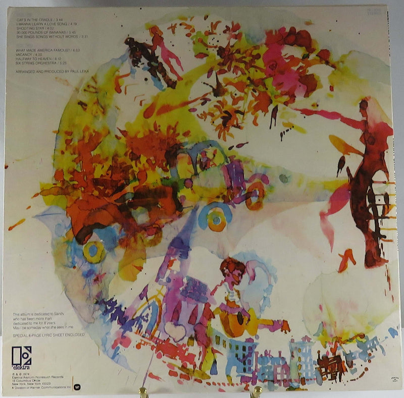 Harry Chapin Verities & Balderdash Autographed Cover Elektra 7E-1012 Vinyl Album