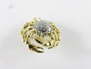 Spark Creations 18KT Yellow Gold Diamond Cluster Crab Lapel Pin Brooch Coastal Beach Pin - Just Stuff I Sell