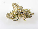 14K Butterfly Diamond Encrusted Emerald Eyes Designer Pendant Pin Frank J Golden - Just Stuff I Sell