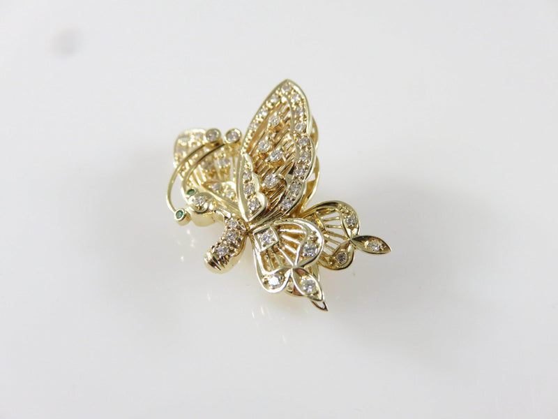 Butterfly Pin Sterling Silver Mechanical Wings Fine Filigree Details - Ruby  Lane