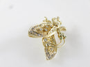 14K Butterfly Diamond Encrusted Emerald Eyes Designer Pendant Pin Frank J Golden - Just Stuff I Sell