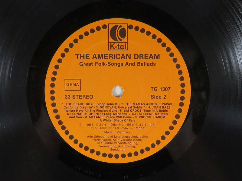 American Dream Great Folk-Songs and Ballads Various Artists Swiss K-tel Records