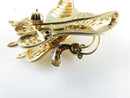 14K Butterfly Diamond Encrusted Emerald Eyes Designer Pendant Pin Frank J Golden - Just Stuff I Sell