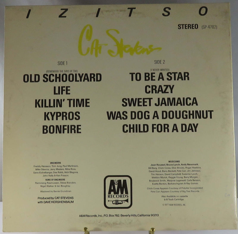 Cat Stevens IZITSO Gatefold 1977 A&M Records Monarch Pressing w/Insert SP-4702 V