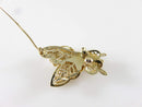 14K Butterfly Diamond Encrusted Emerald Eyes Designer Pendant Pin Frank J Golden - Just Stuff I Sell