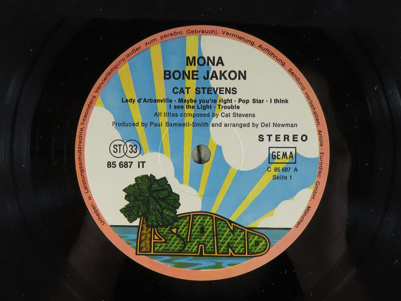 Cat Stevens Mona Bone Jakon 1971 Island Records German Import 85 687 IT Vinyl Album