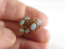 14K Yellow Gold Opalescent Opal & Diamond Lapel or Tie Pin - Just Stuff I Sell