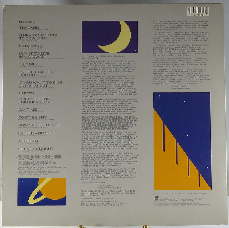 Cat Stevens Footsteps in the Dark 1984 Reissue A&M Records SP-3736 Vinyl Album