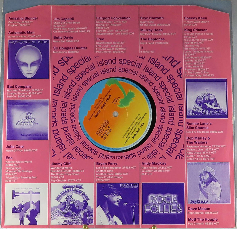 Cat Stevens Mona Bone Jakon 1976 Reissue Island Records German 85 687 ET Vinyl Album
