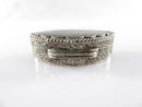 Antique Continental Silver Niello Enamel Pill Box Floral Décor Football Form - Just Stuff I Sell