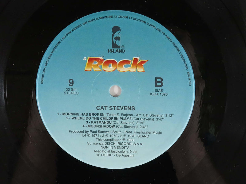 Cat Stevens IL Rock  DeAgostini & Island Records 1988 Italy IGDA 1019/20 Vinyl Album