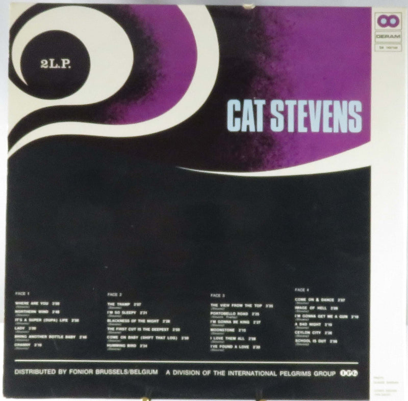 Cat Stevens Self Titled 1975 Gatefold 2 LP Deram Records DA 143/144 Belgium Release Vinyl Album