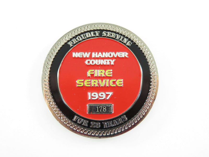 2017 New Hanover County Fire Rescue 20 Year Challenge Coin Fire Department 1997-2017 - Just Stuff I Sell