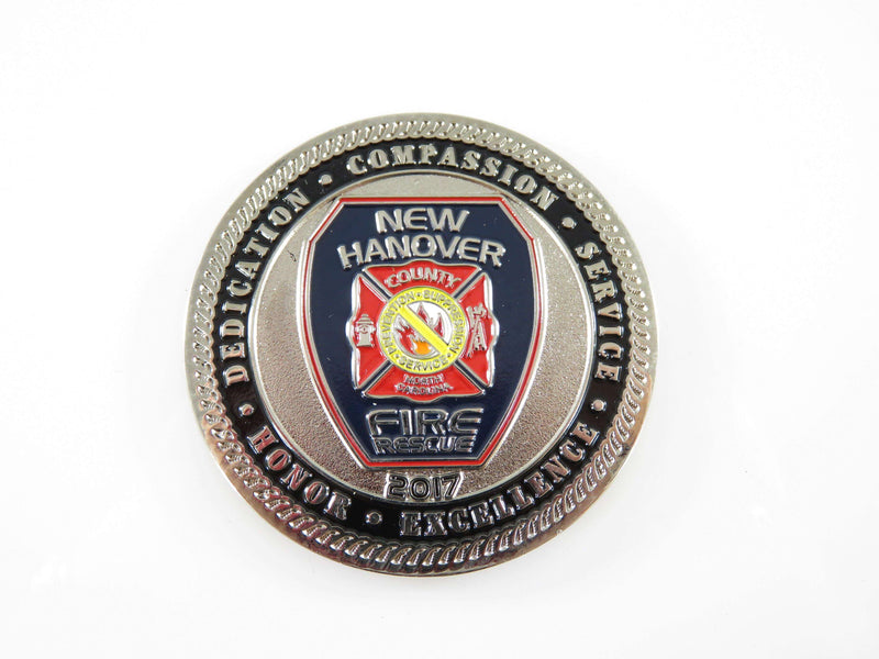 2017 New Hanover County Fire Rescue 20 Year Challenge Coin Fire Department 1997-2017 - Just Stuff I Sell