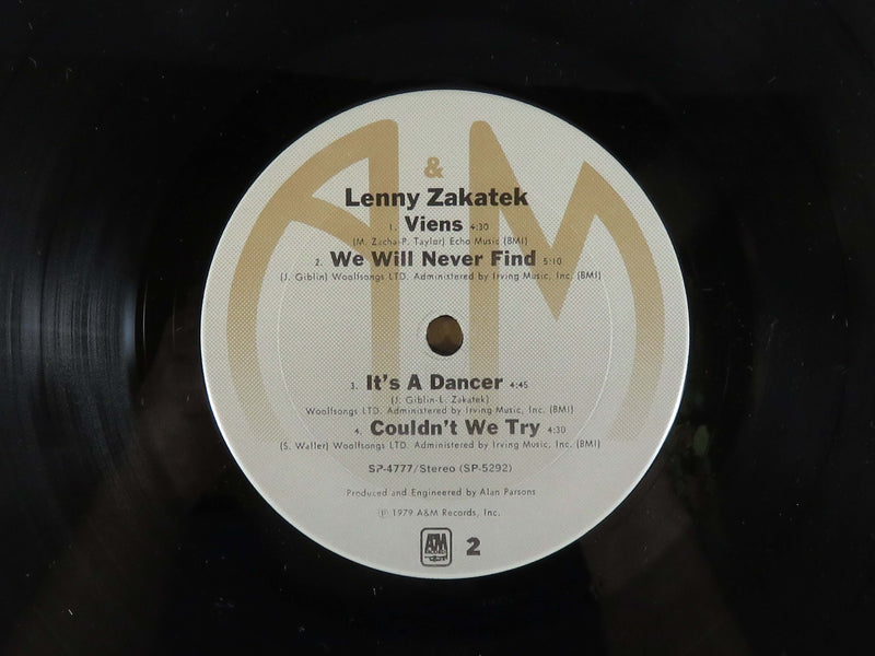 Lenny Zakatek Self Titled A&M Records SP-4777 Terre Haute Demo Copy Vinyl Album