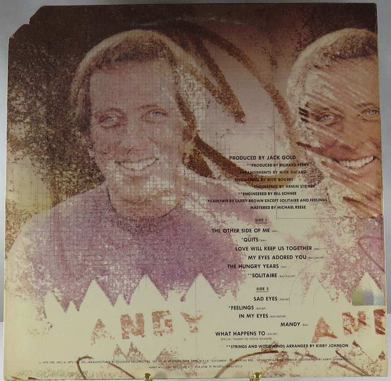Andy Williams The Other Side of Me Columbia Records PC 33563 Demo Copy Vinyl Album