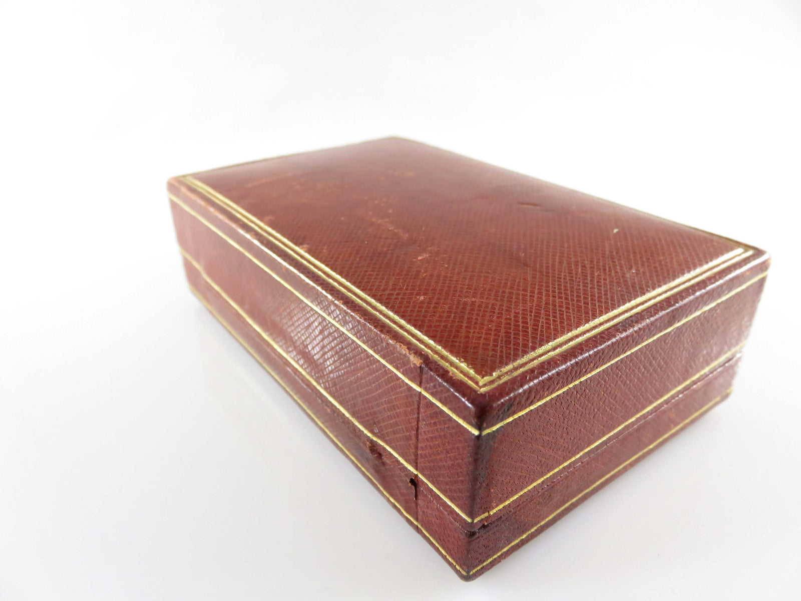 Circa 1930 Leather Pearl Gift Box Arnold Ostertag Joaillier 16 Place V