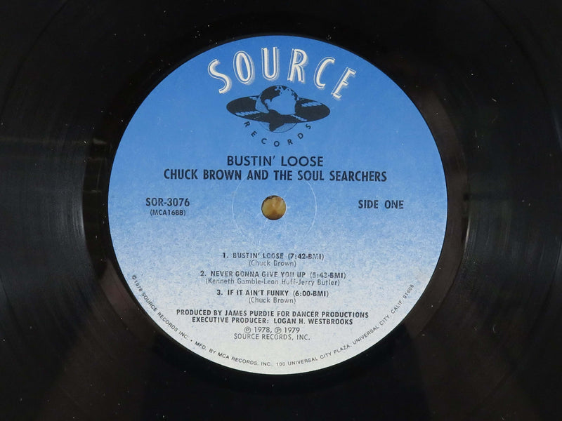 Chuck Brown and the Soul Searchers Bustin' Loose Source SOR-3076 Promo Pinckneyville Vinyl Album