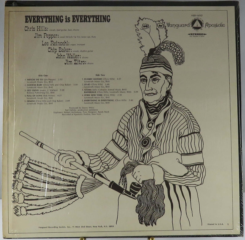 Everything is Everything Featuring Chris Hills 1969 Vanguard Apostolic VSD-6512 Vinyl Album