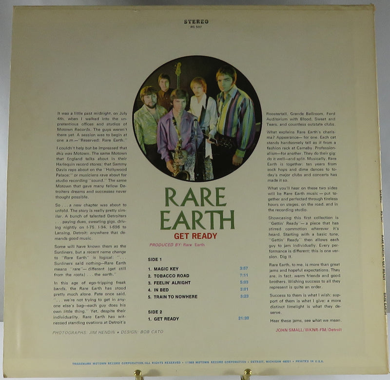 Rare Earth Get Ready 1970 Repress Motown Records RS 507 Audiomatrix Variation Vinyl Album