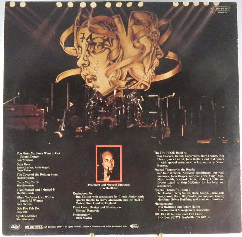 Dr. Hook Live in the UK 1981 Capitol Records 1 C 064-86 254 Germany Release Vinyl Album