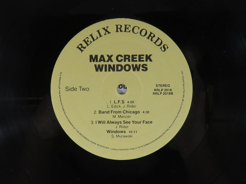 Max Creek Windows 1986 Relix Records RRLP 2018 Vinyl Album
