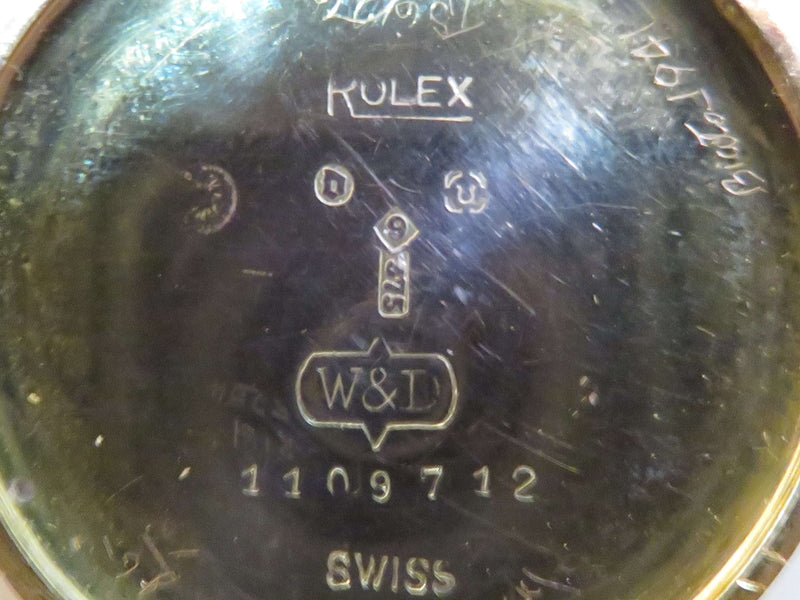 Antique Women's Rolex Rebberg Movement 9K Rose Gold Watch & Band UK Trench Watch
