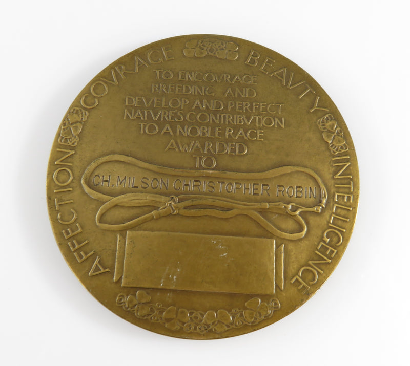 Vintage Irish Setter Club of America Bronze Medal Award Christopher Robin CH. Milson