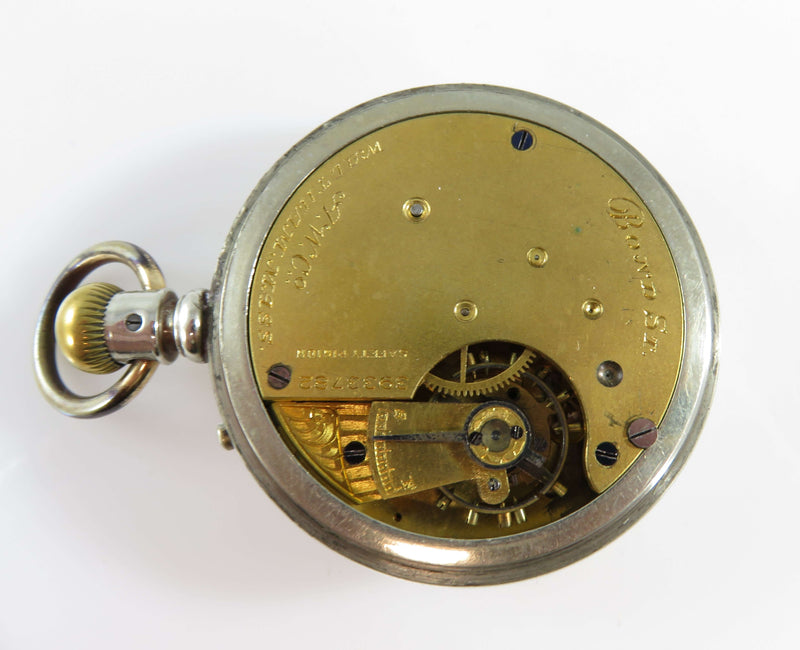 c1889 Waltham Bond St. 14s Pocket Watch AWCO Watch Case 7 Jewel Model 1884