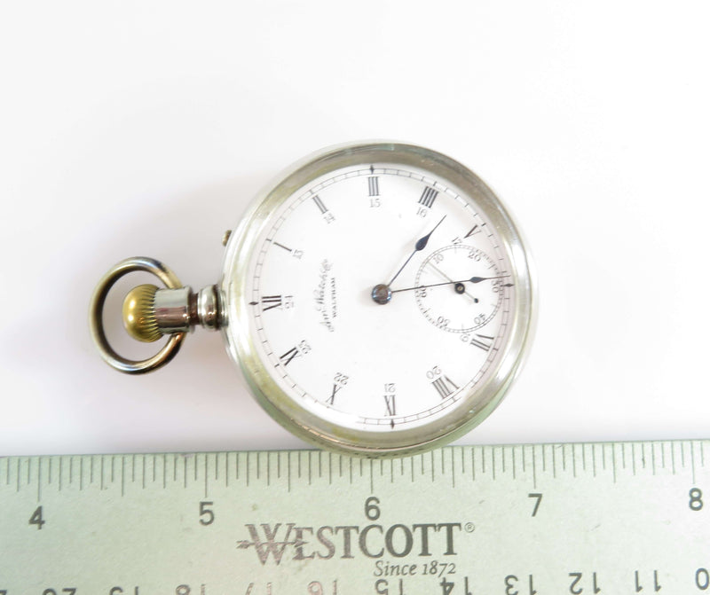 c1889 Waltham Bond St. 14s Pocket Watch AWCO Watch Case 7 Jewel Model 1884