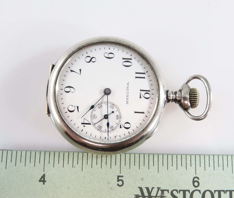 c1907 Coin Silver Cased Grade Lady Waltham Pocket Watch Model 1890 6s 16 Jewel