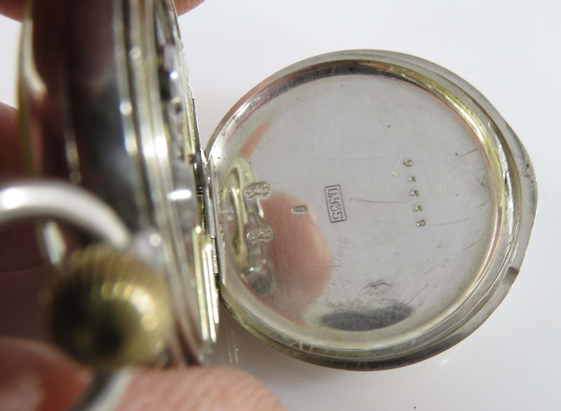 Mackay & Chisholm Swiss 935 Silver Stem Wind Pocket Watch Womens Size 0 for Repa