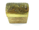 Handmade Foil Topped Wood Treasure Chest Gift Trinket Box 2"x2"x1.5" product image for Just Stuff I Sell, clear front view, neutral background, original listing photo, optimized descriptive alt text, centered composition variant 4