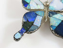 Large Unsigned Opal Doublet Inlaid Sterling Silver Butterfly Southwestern Style Brooch product image for Just Stuff I Sell, clear front view, neutral background, original listing photo, optimized descriptive alt text, centered composition variant 2