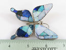 Large Unsigned Opal Doublet Inlaid Sterling Silver Butterfly Southwestern Style Brooch product image for Just Stuff I Sell, clear front view, neutral background, original listing photo, optimized descriptive alt text, centered composition variant 11